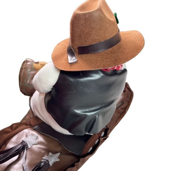 Cowboy Plush with Saddle Weighted to Sit on Mantel Western Decoration u 16 in u - Picture 15 of 16